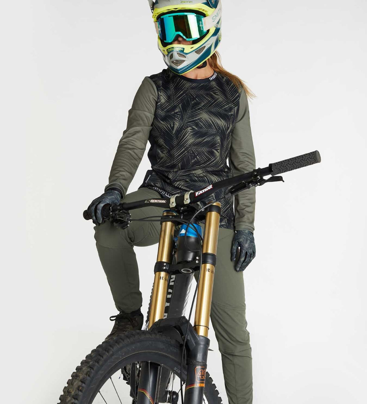 חולצת רכיבה ארוכה נשים Gravity Camo Blades - DHaRCO