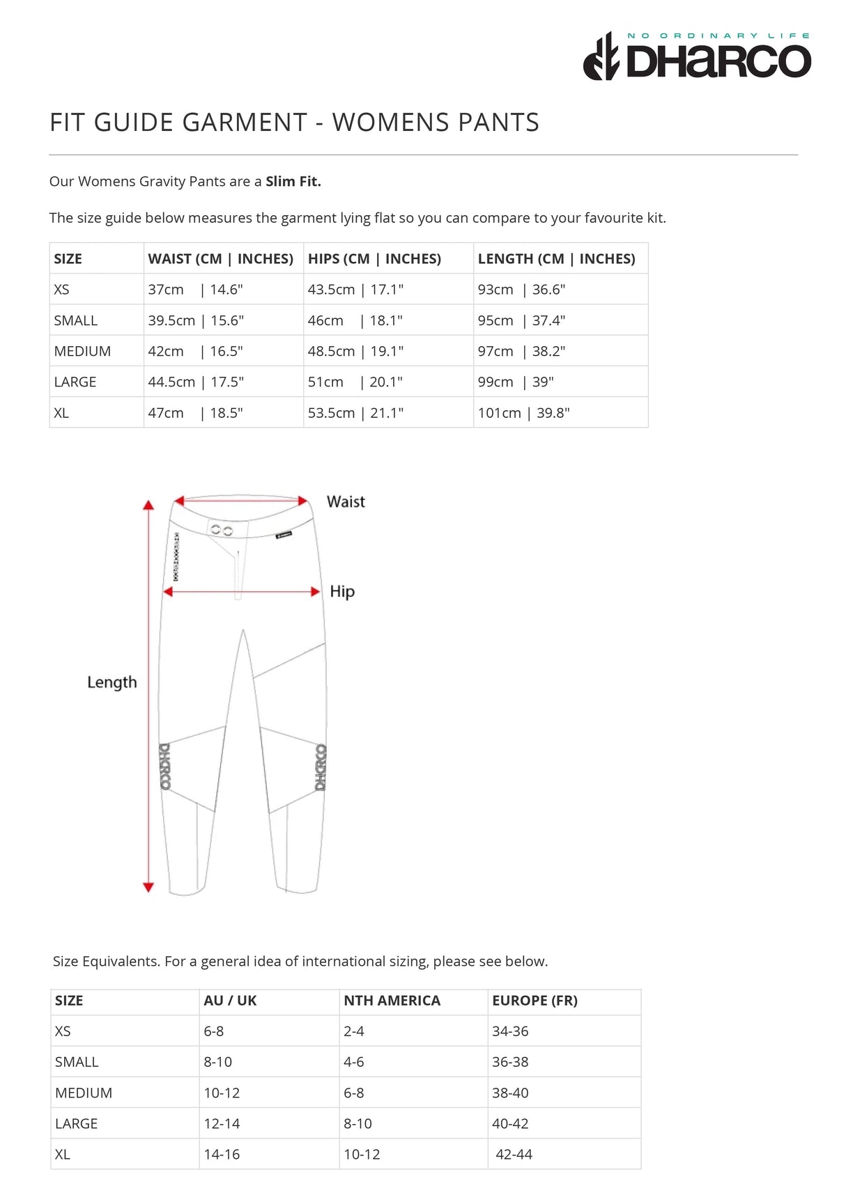 מכנס רכיבה ארוך נשים Gravity | Black - DHaRCO