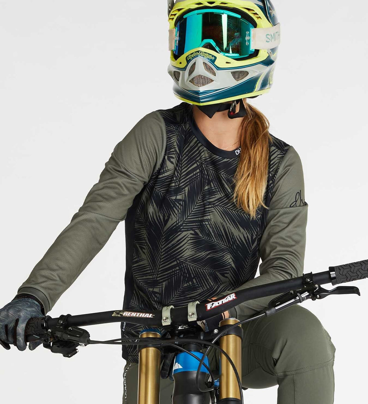 חולצת רכיבה ארוכה נשים Gravity Camo Blades - DHaRCO