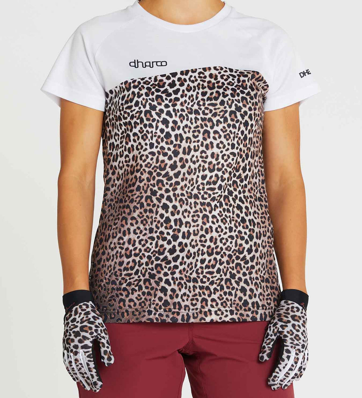 חולצת רכיבה קצרה נשים | Leopard - DHaRCO