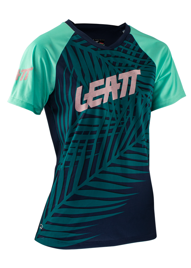 חולצת רכיבה קצרה נשים MTB 2.0 Jade - Leatt