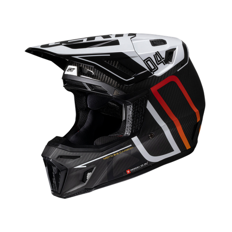 קיט קסדה ומשקף Leatt Moto 9.5 Carbon/White V25 + Goggles 6.5 Iriz